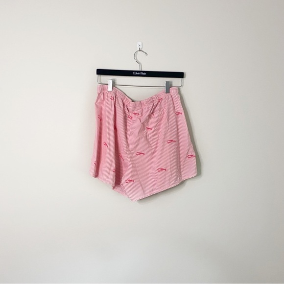 [L.L. Bean] Women's Pink & White Lobster Print Striped Women's Shorts - Picture 5 of 6